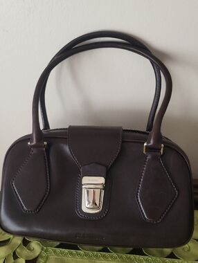 Jil Sander Dark Brown Leather Satchel